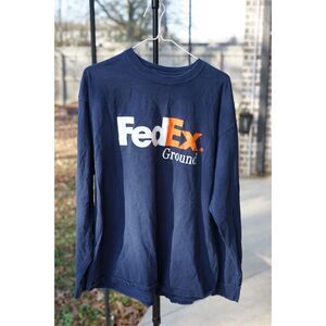 FedEx Ground T-Shirt Long Sleeve Vintage Logo